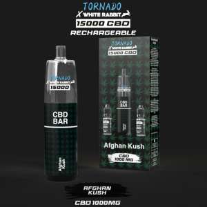 7leaves, vente en ligne de Puff CBD Tornado x White Rabbit 15000 Afghan Kush