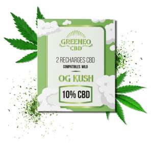 7leaves, vente en ligne de BOÎTE DE 2 CARTOUCHES OG KUSH - WILO X GREENEO