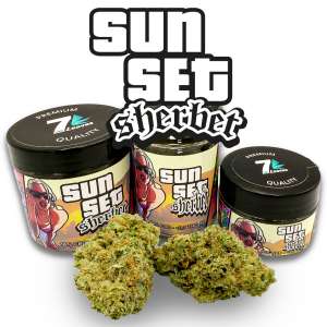 7leaves, vente en ligne de Fleurs CBD Sun Set Sherbet Indoor 7Leaves 2g-5g